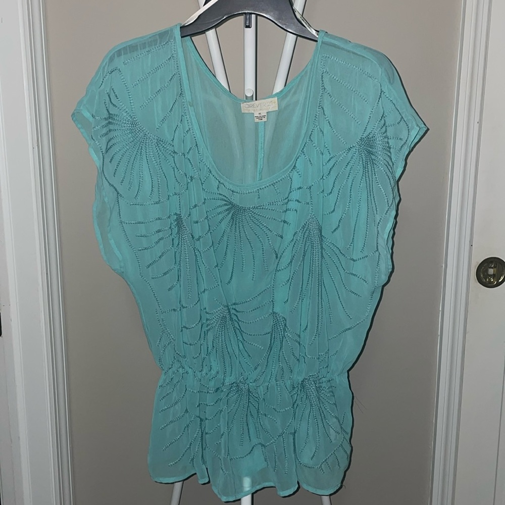 Turquoise top